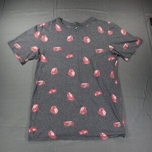 Nike Gray Short Sleeve T Shirt Shoe Box All Over Print Men's Small